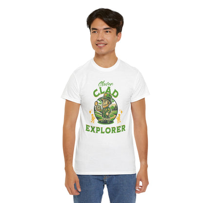 Clover Clad Explorer (Gildan · 5000) Unisex Heavy Cotton Tee