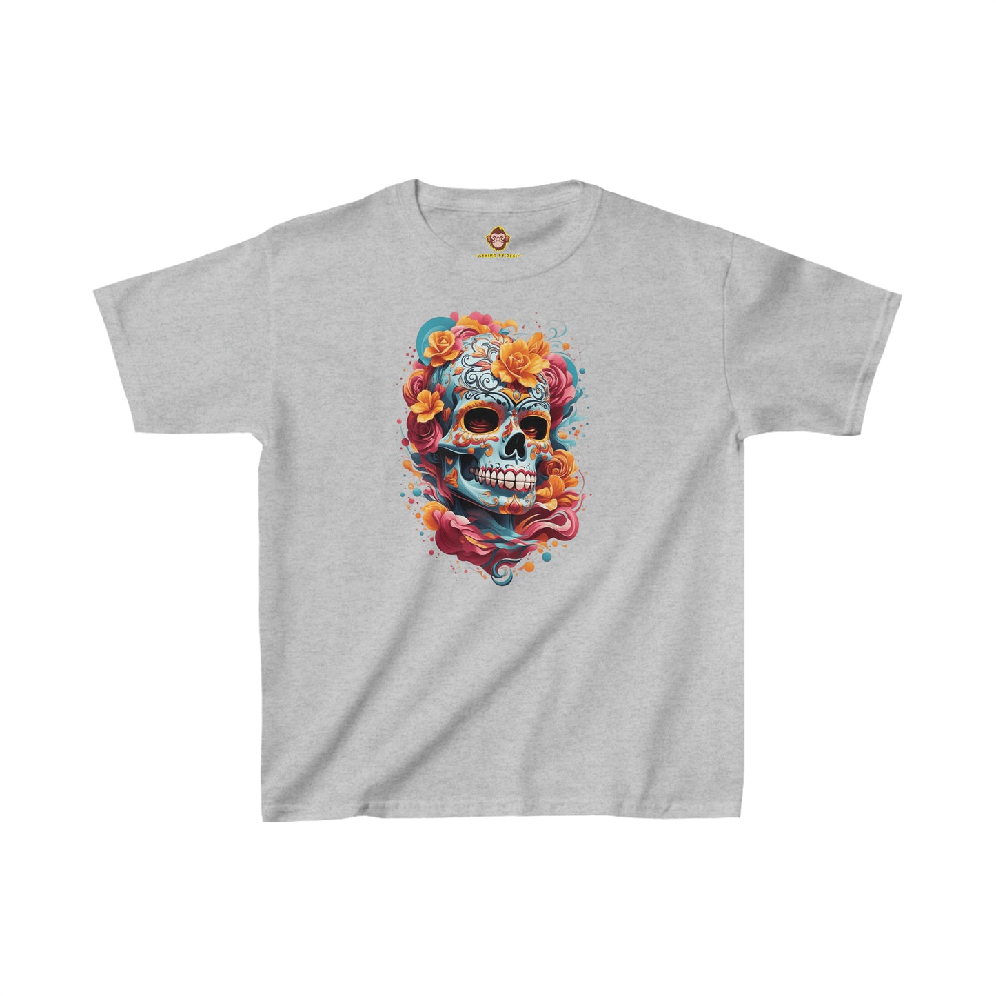 Skeleton with flowers for Kids (Gildan · 5000B) Heavy Cotton™ Tee