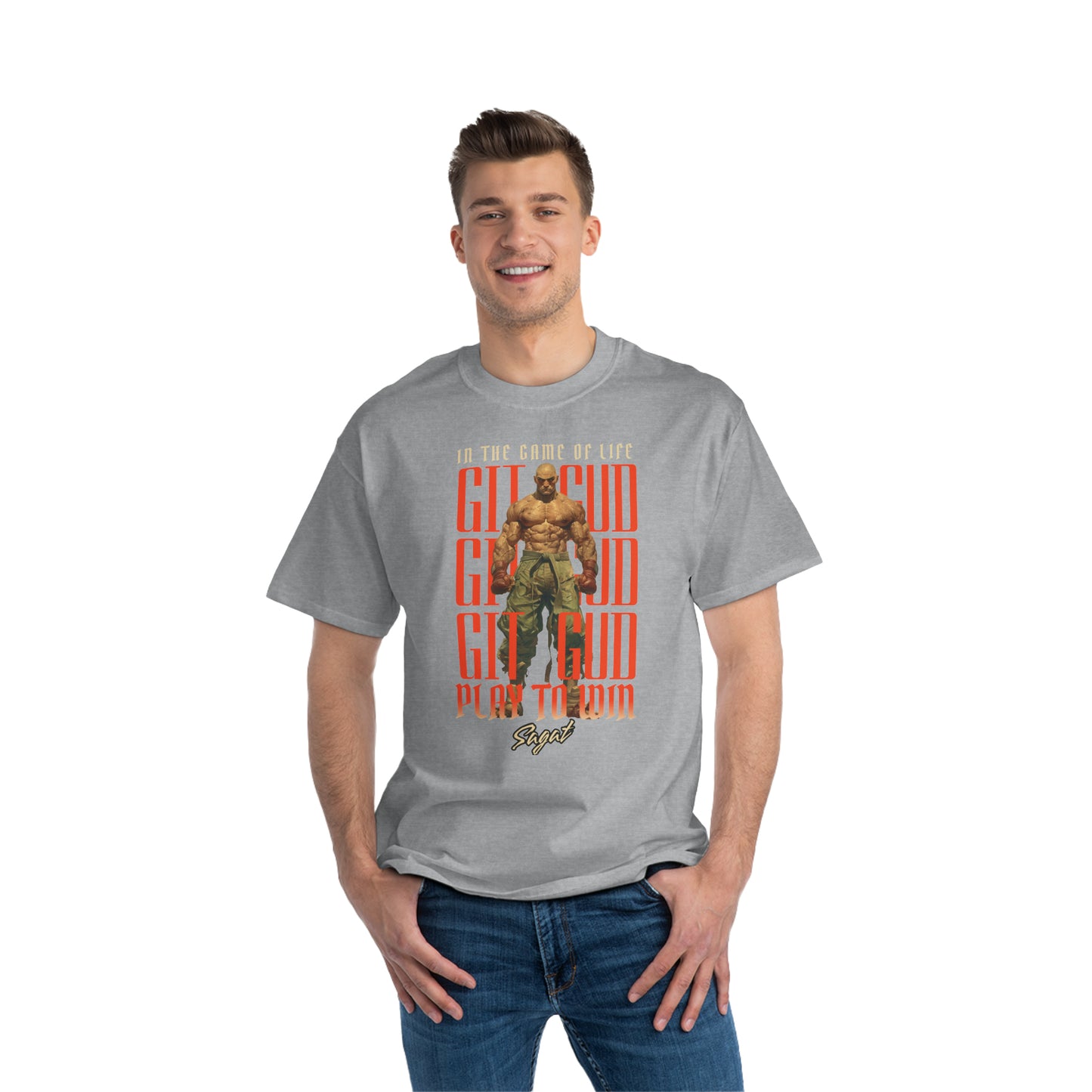 GIT GUD Sagat for Adults 4 Beefy-T® Short-Sleeve T-Shirt