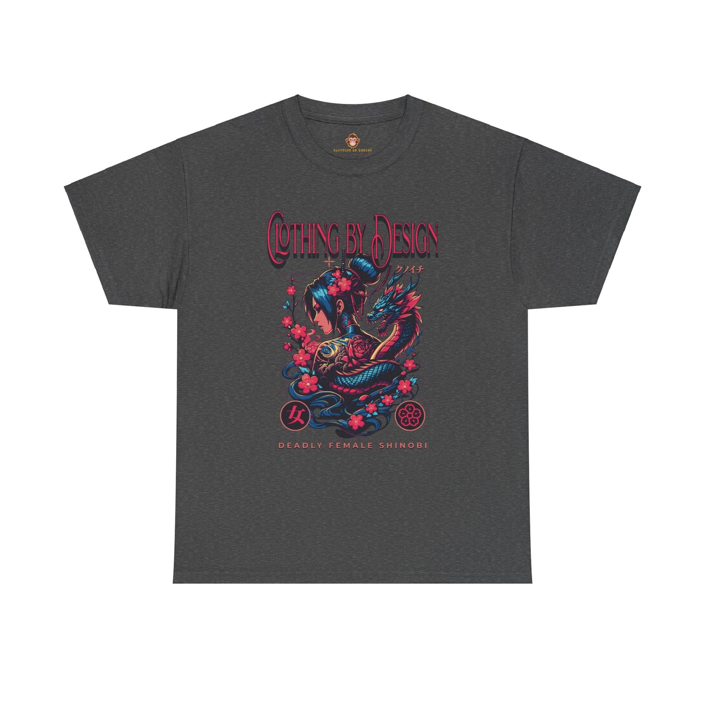 Deadly Female Shinobi (Gildan · 5000) Unisex Heavy Cotton Tee