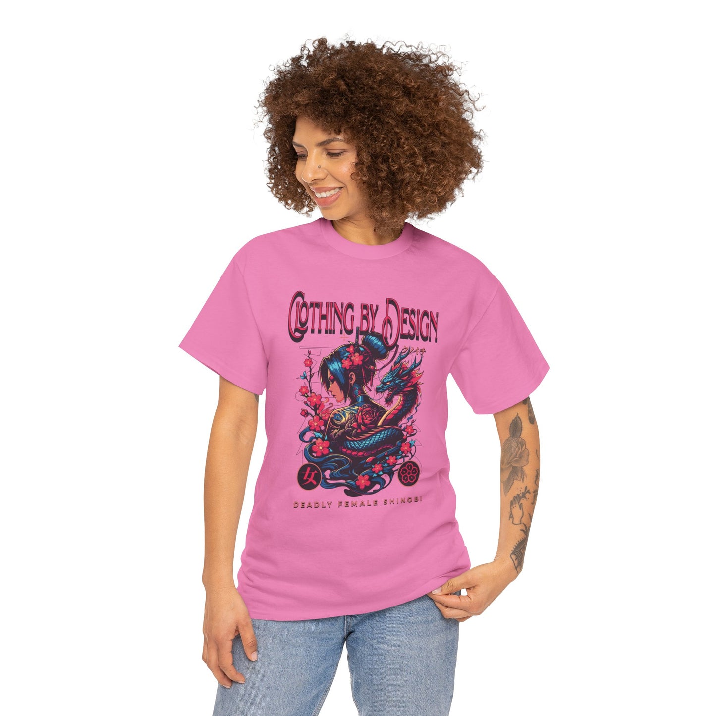 Deadly Female Shinobi (Gildan · 5000) Unisex Heavy Cotton Tee