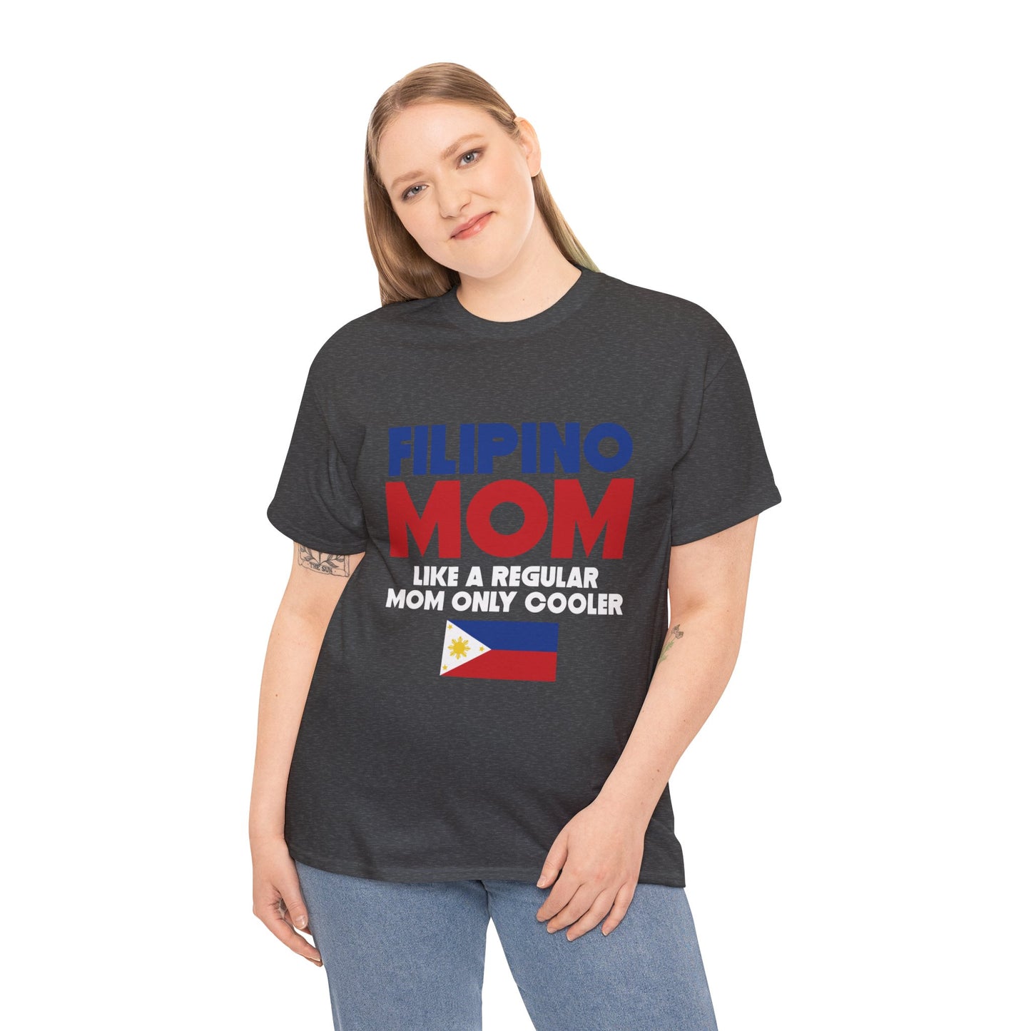 Filipino mom like a regular mom only cooler (Gildan · 5000) Unisex Heavy Cotton Tee