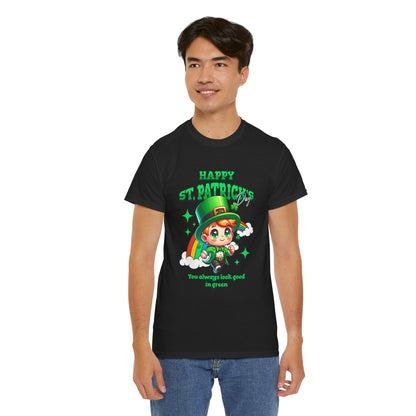 You always look good in green (Gildan · 5000) Unisex Heavy Cotton Tee