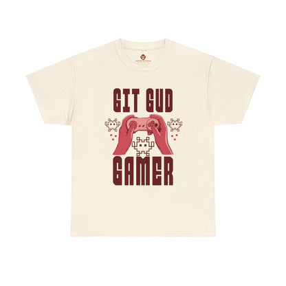 Retro GIT GUD Gamer for Adults (Gildan · 5000) Unisex Heavy Cotton Tee