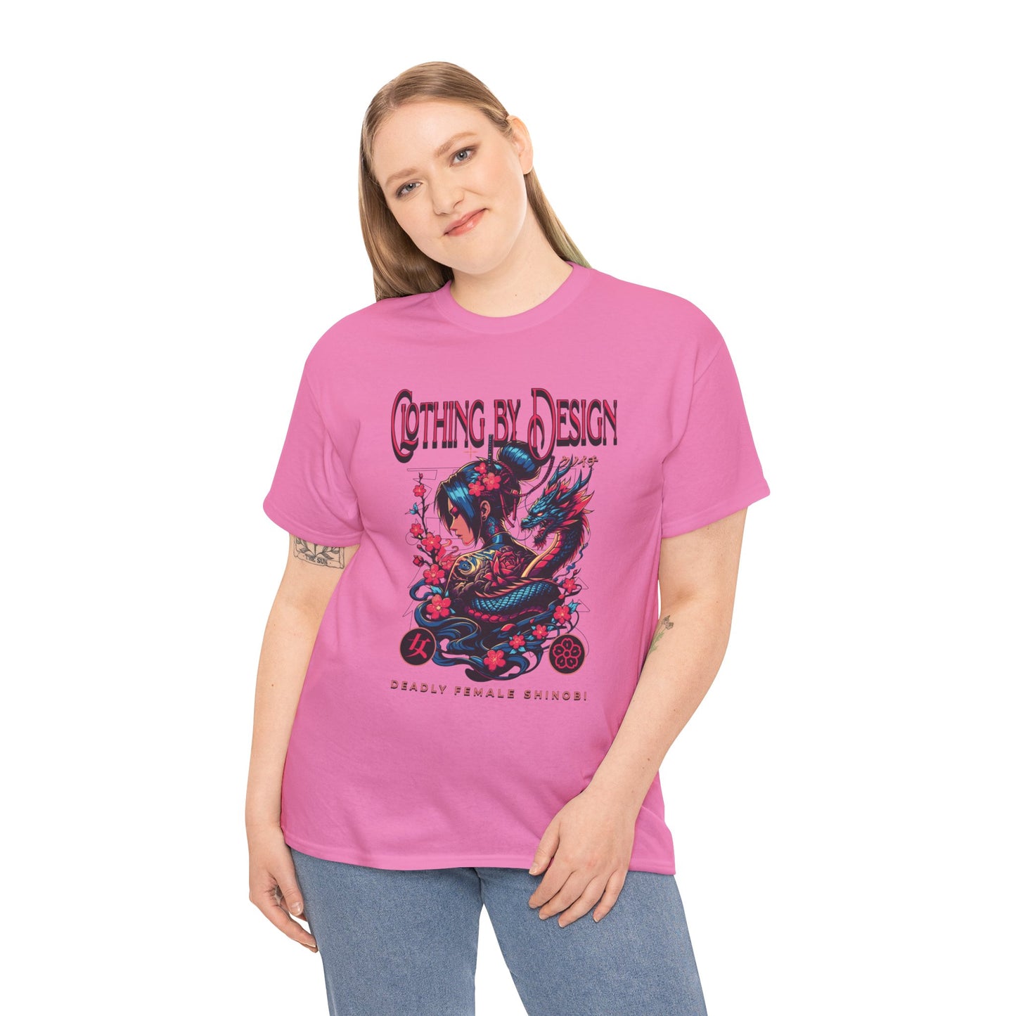 Deadly Female Shinobi (Gildan · 5000) Unisex Heavy Cotton Tee