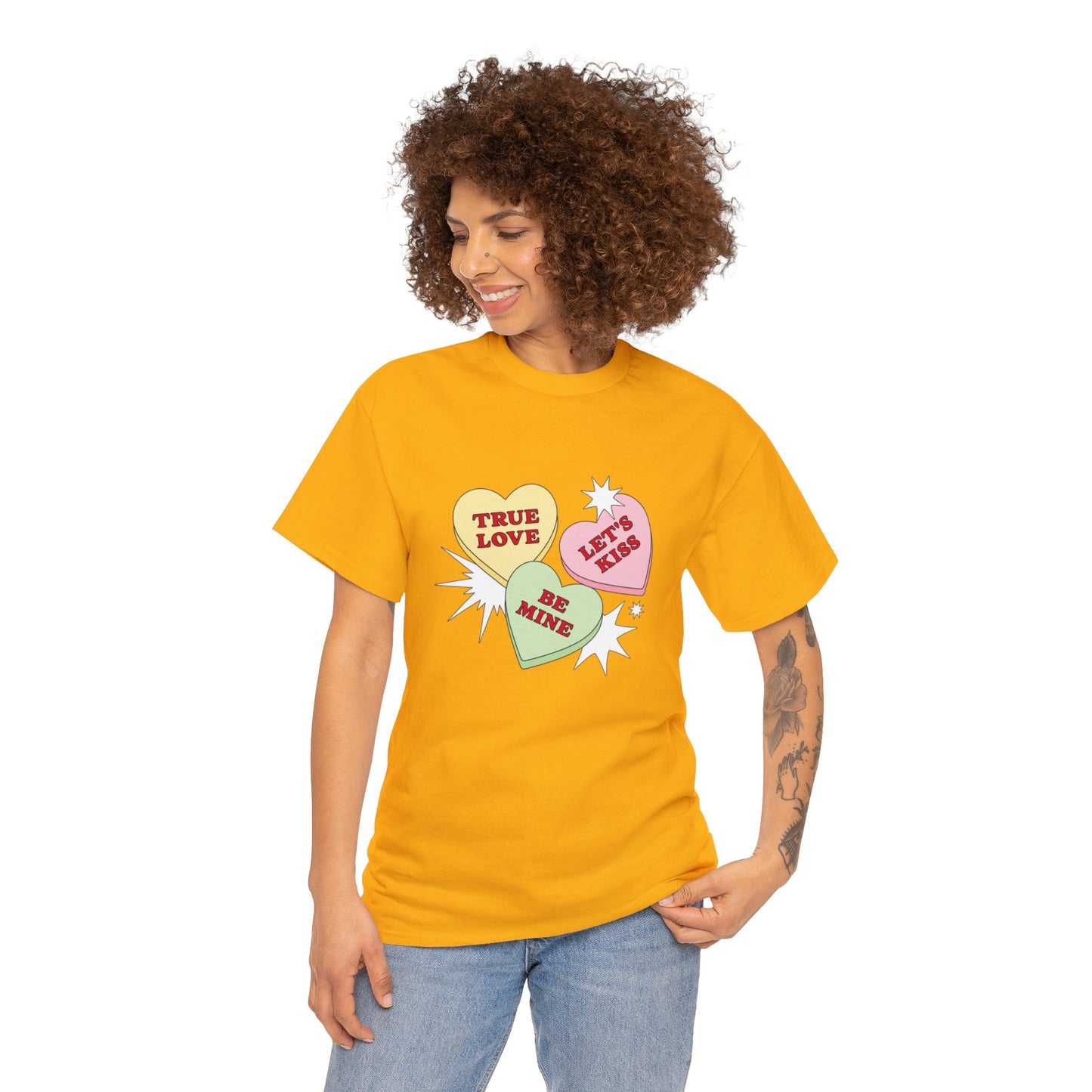 Candy Hearts (Gildan · 5000) Unisex Heavy Cotton Tee