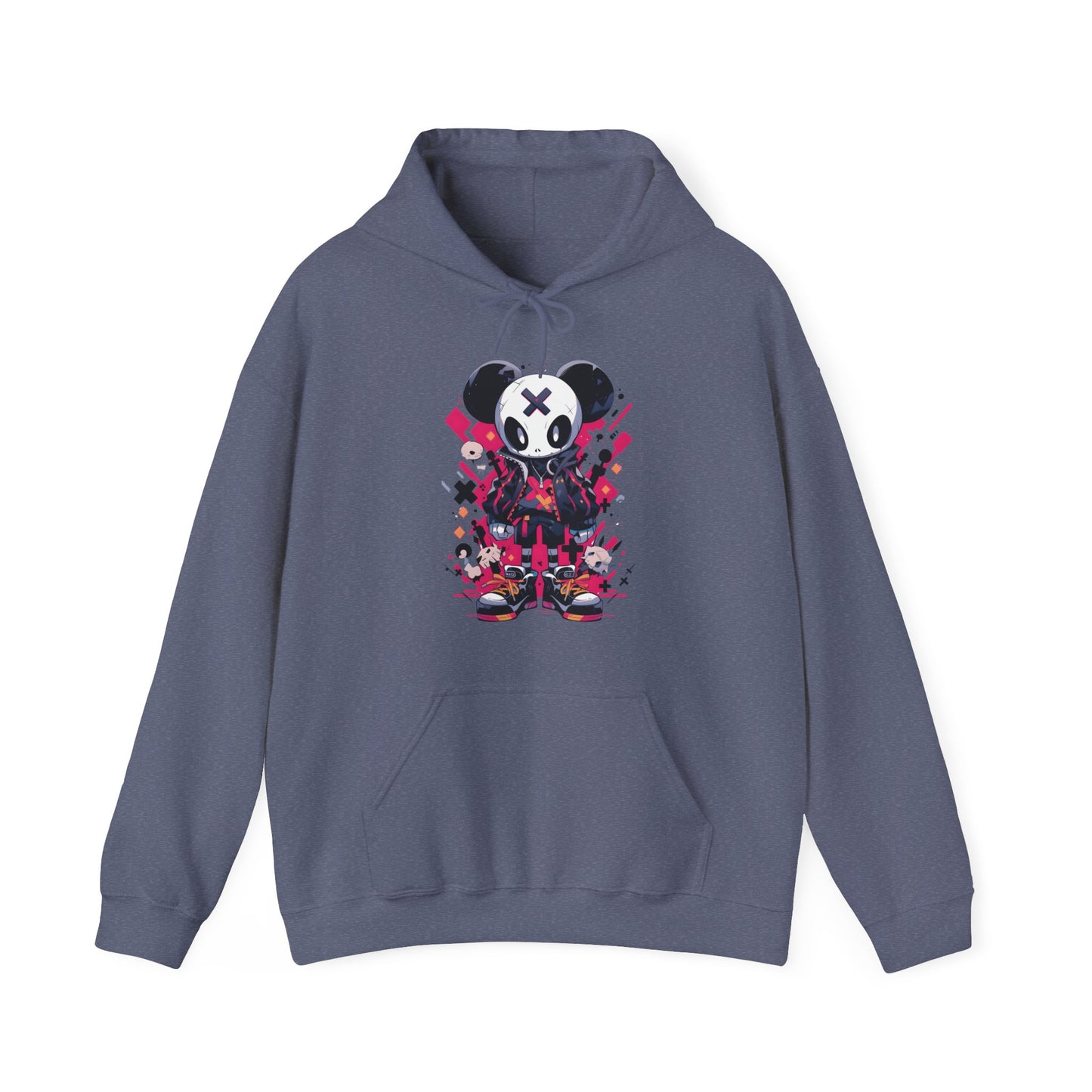 Panda Bear with X on forehead for Adults Unisex Heavy Blend™ Hooded Sweatshirt