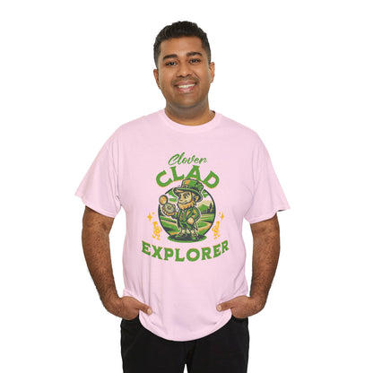 Clover Clad Explorer (Gildan · 5000) Unisex Heavy Cotton Tee