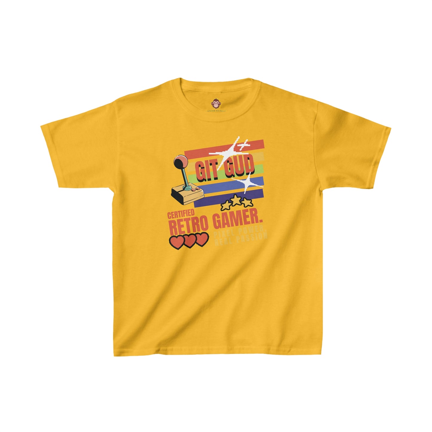 GIT GUD Certified Retro Gamer for kids (Gildan · 5000B) Heavy Cotton™ Tee