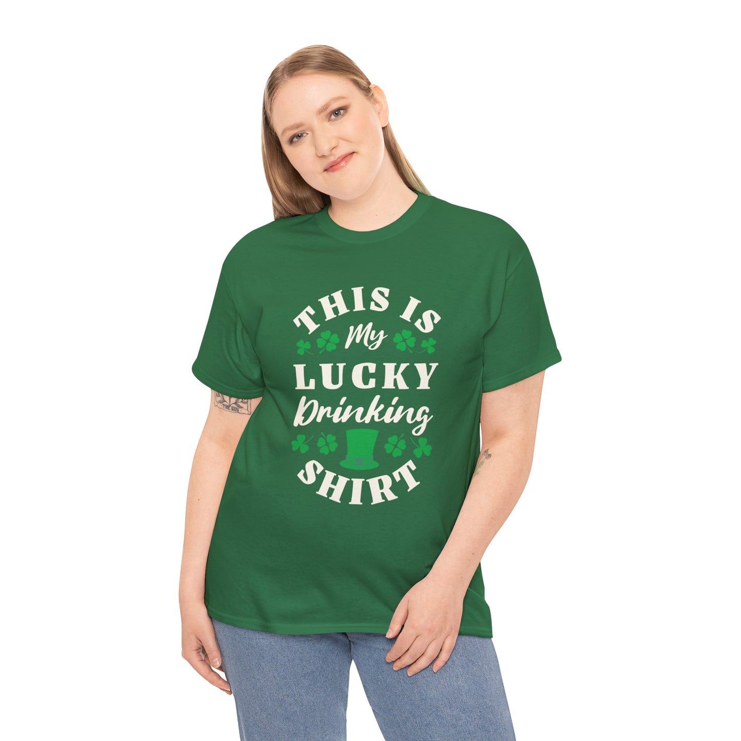 This is my lucky drinking shirt (Gildan · 5000) Unisex Heavy Cotton Tee