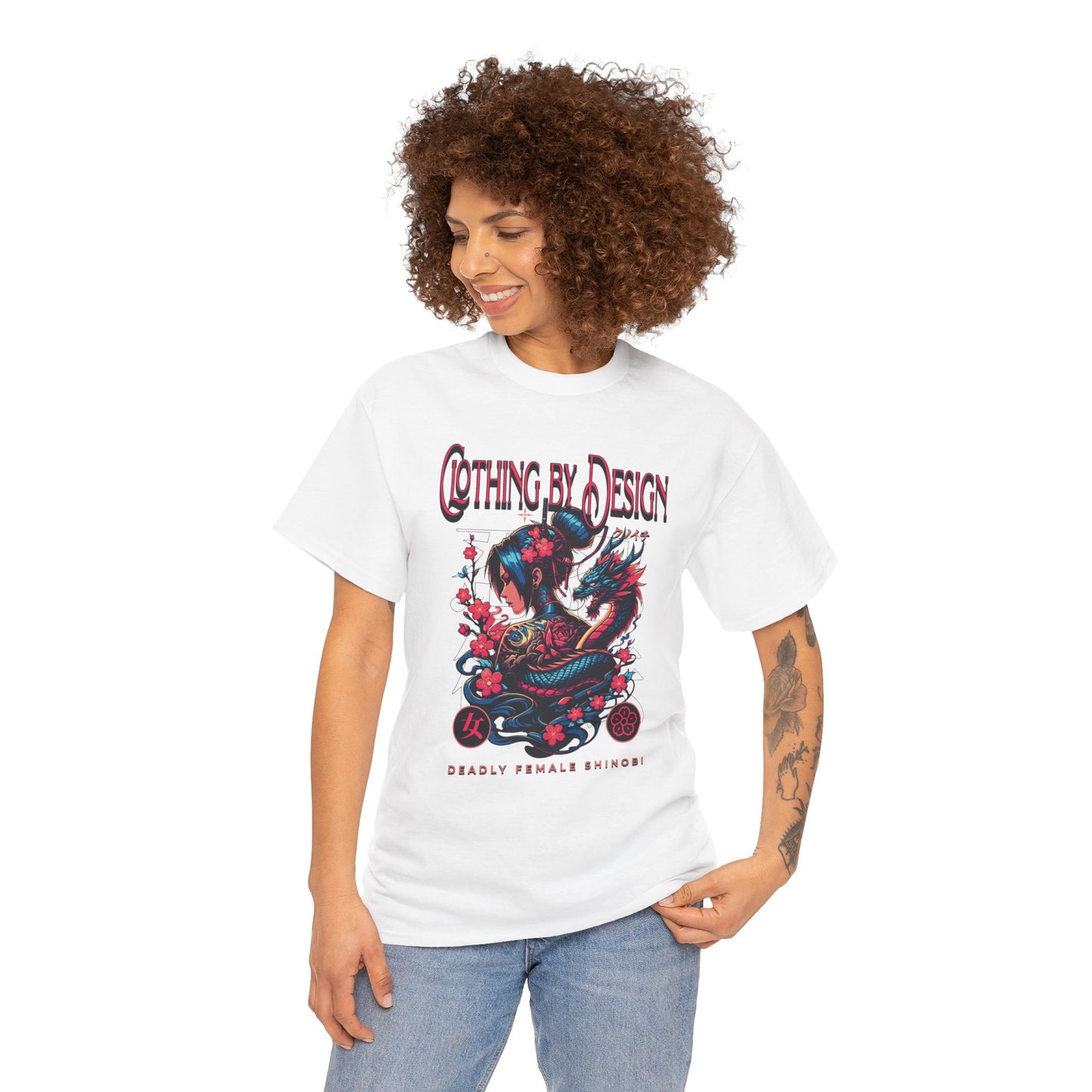 Deadly Female Shinobi (Gildan · 5000) Unisex Heavy Cotton Tee