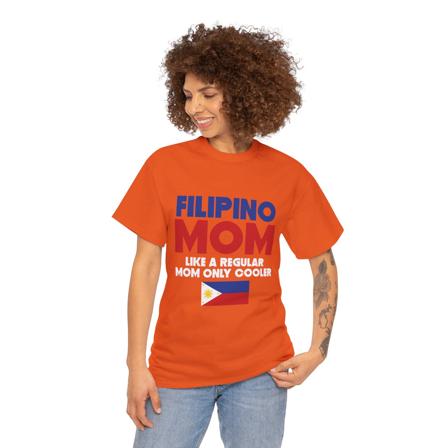 Filipino mom like a regular mom only cooler (Gildan · 5000) Unisex Heavy Cotton Tee