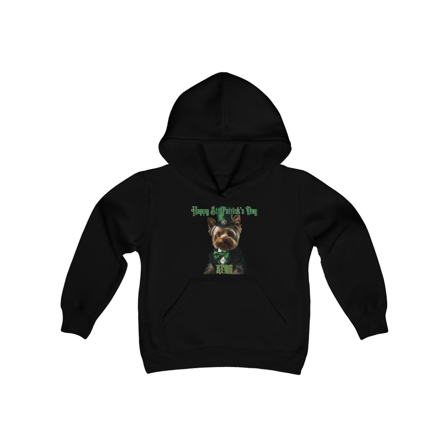 Happy St. Patrick's Day KING Youth Heavy Blend Hooded Sweatshirt