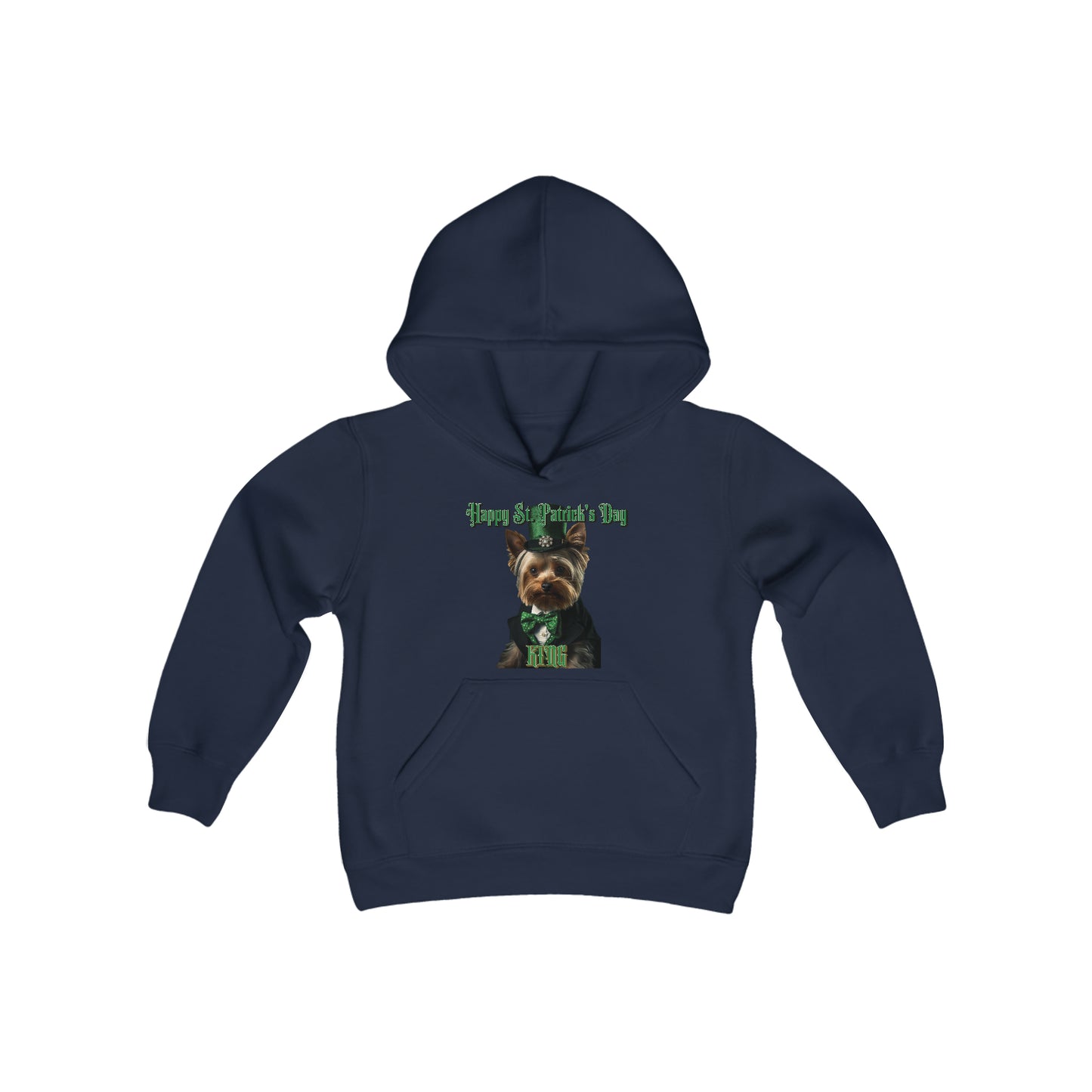 Happy St. Patrick's Day KING Youth Heavy Blend Hooded Sweatshirt