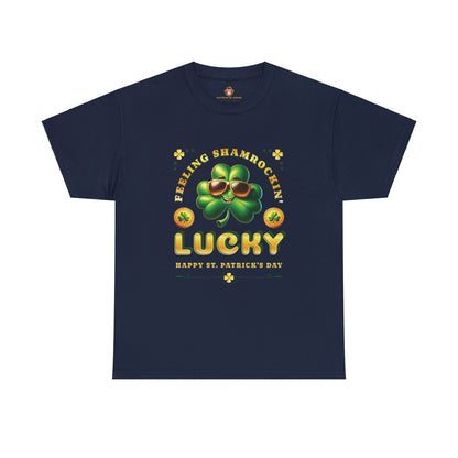 Feeling Shamrockin' Lucky and Blessed (Gildan · 5000) Unisex Heavy Cotton Tee