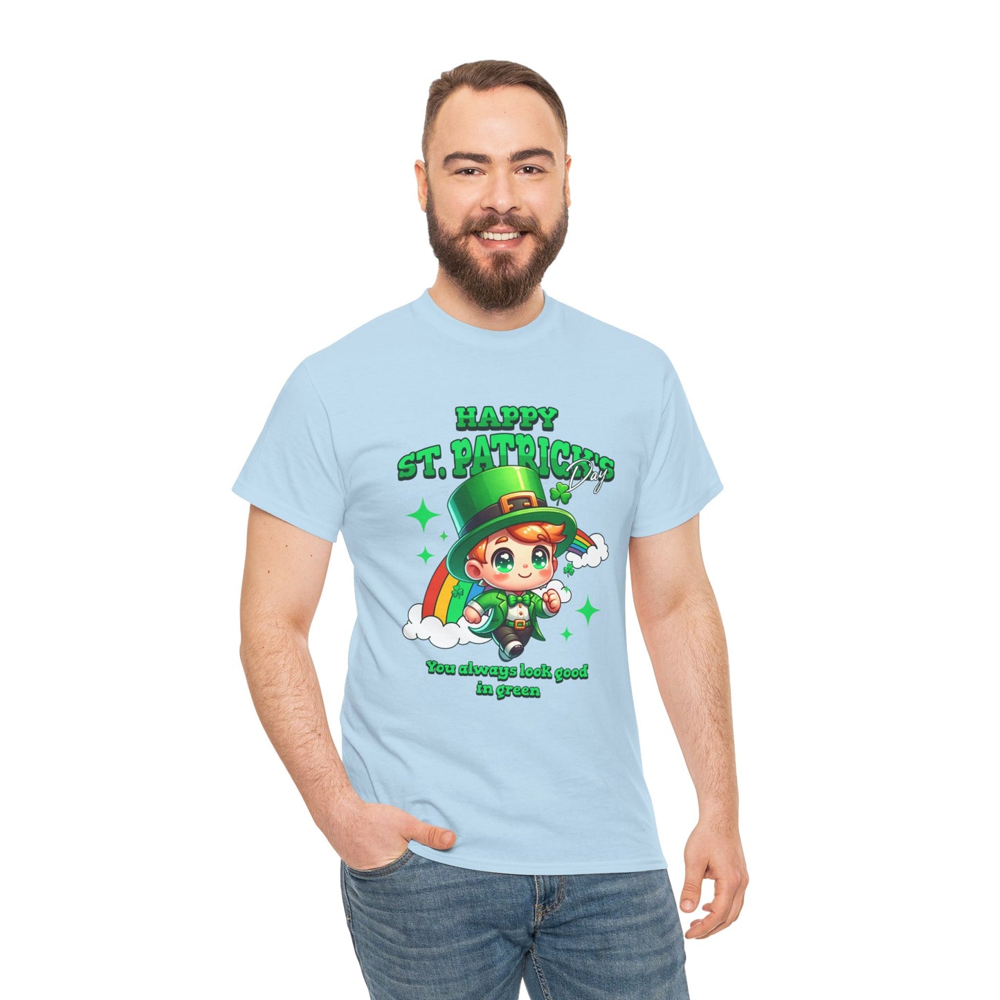 You always look good in green (Gildan · 5000) Unisex Heavy Cotton Tee