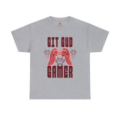 Retro GIT GUD Gamer for Adults (Gildan · 5000) Unisex Heavy Cotton Tee