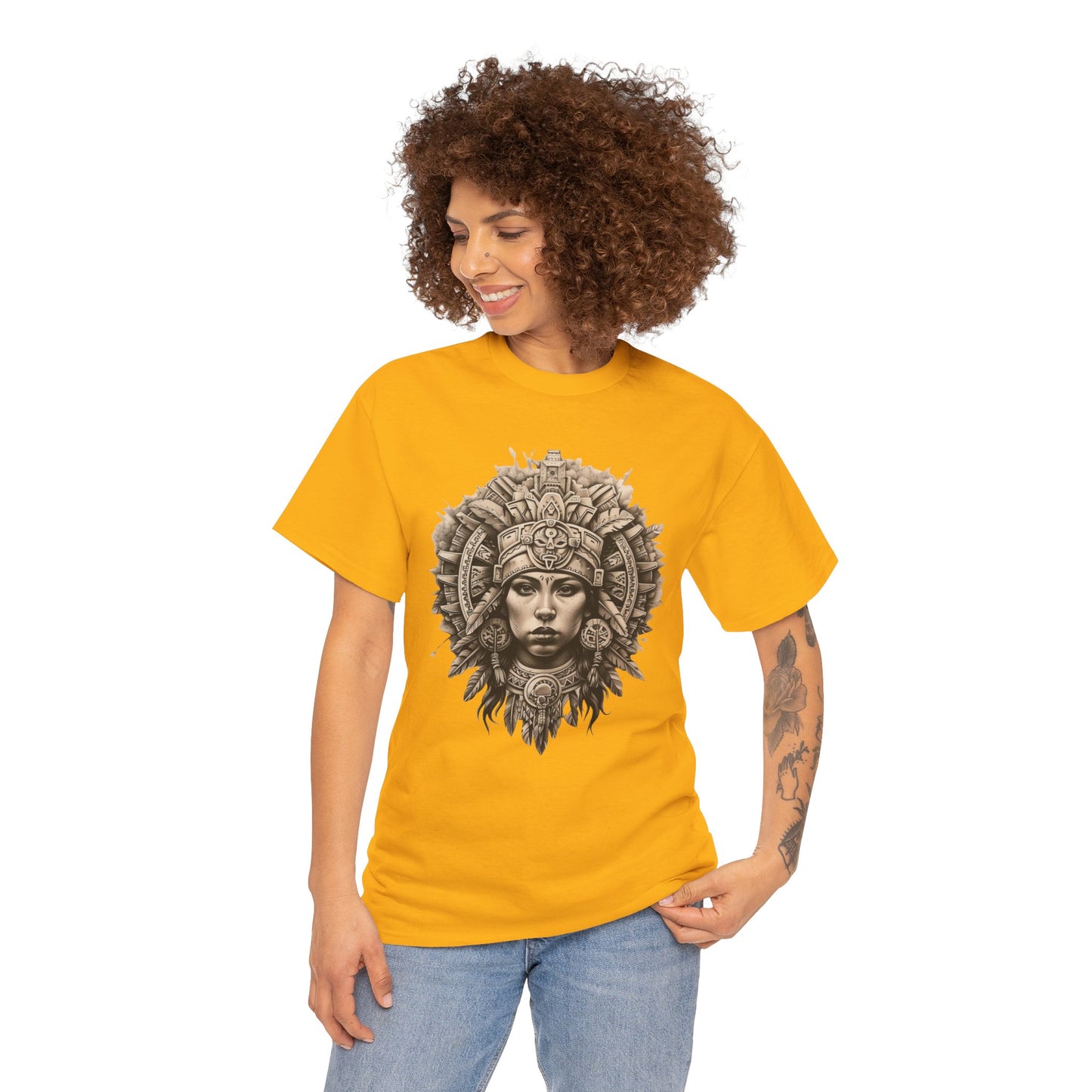 Aztec Woman 1 (Gildan · 5000) Unisex Heavy Cotton Tee