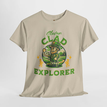 Clover Clad Explorer (Gildan · 5000) Unisex Heavy Cotton Tee