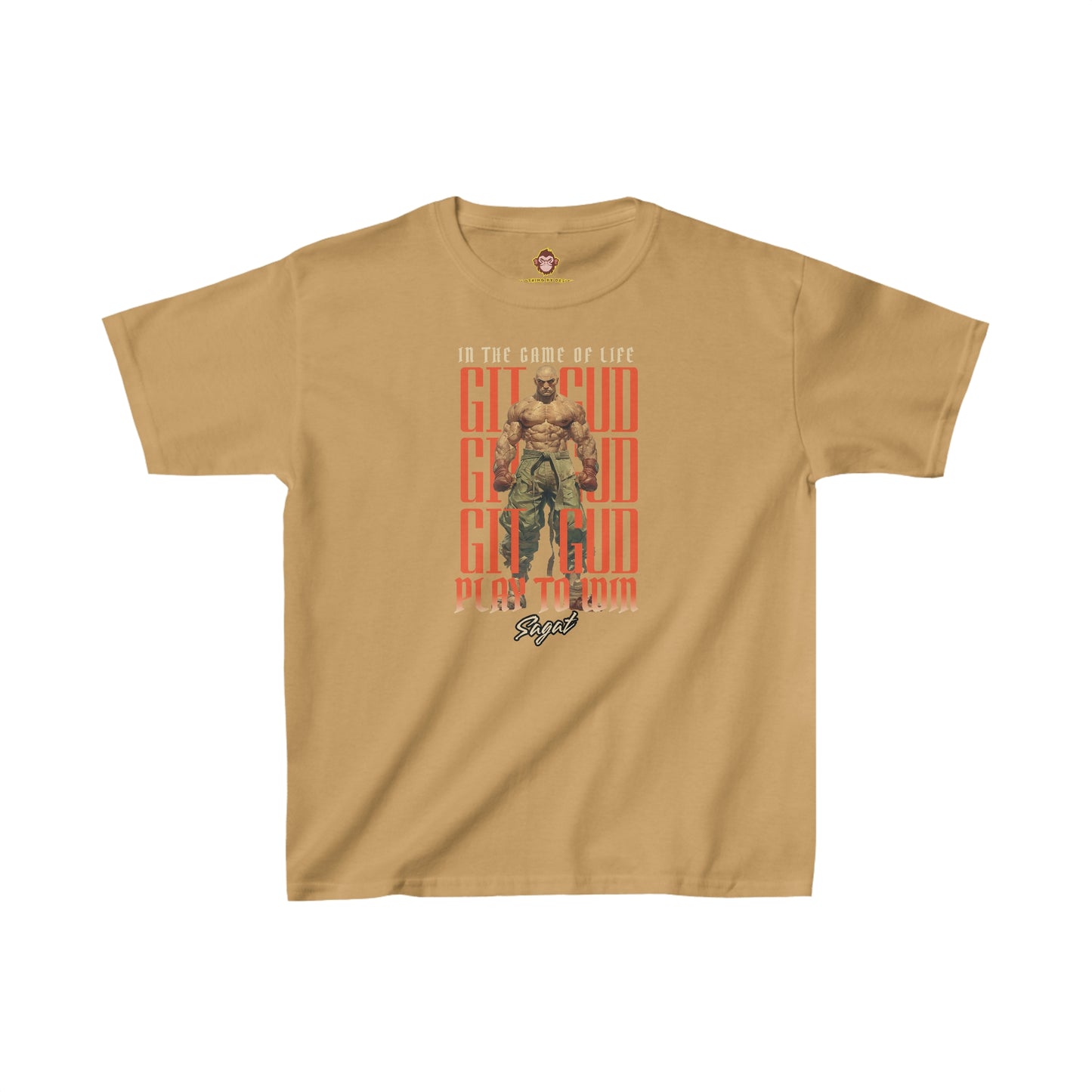 GUT GUD Sagat for kids (Gildan · 5000B) Heavy Cotton™ Tee