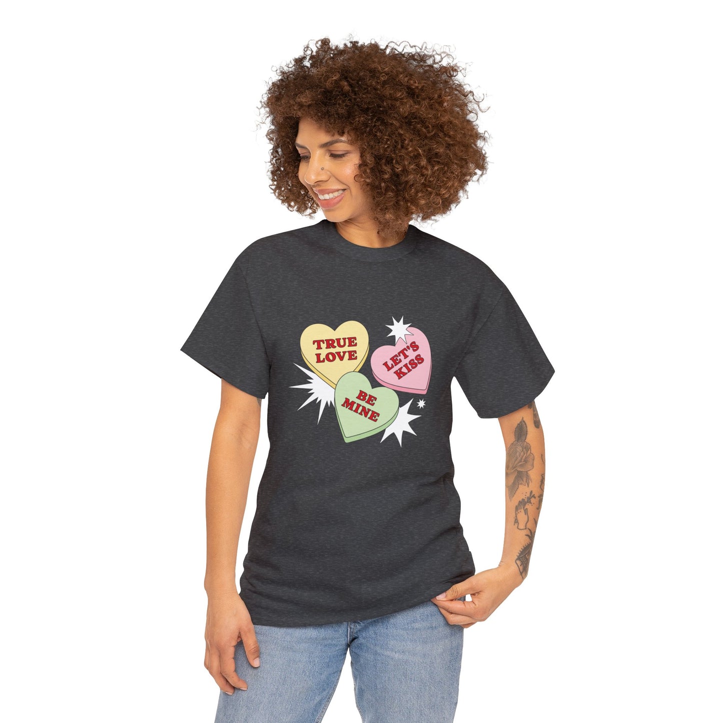 Candy Hearts (Gildan · 5000) Unisex Heavy Cotton Tee