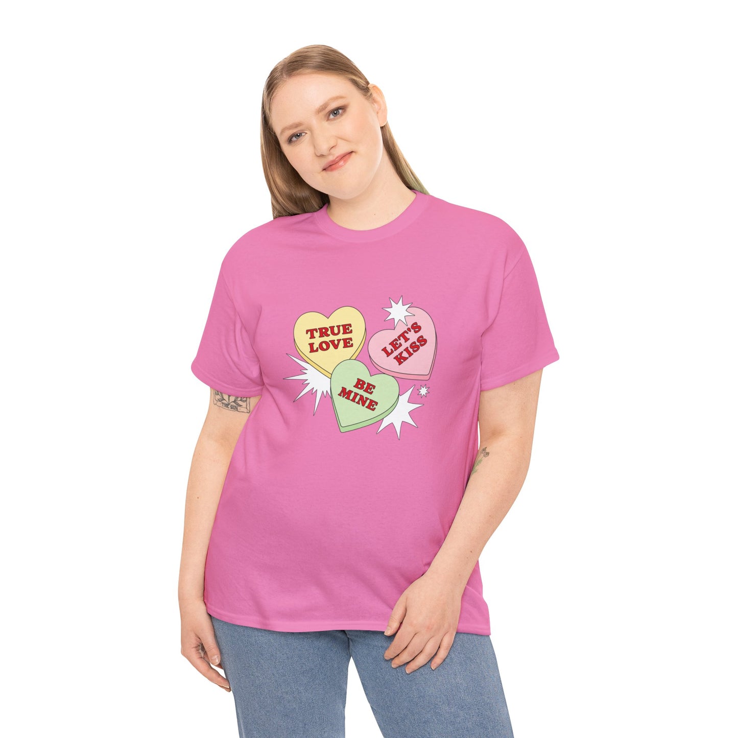 Candy Hearts (Gildan · 5000) Unisex Heavy Cotton Tee