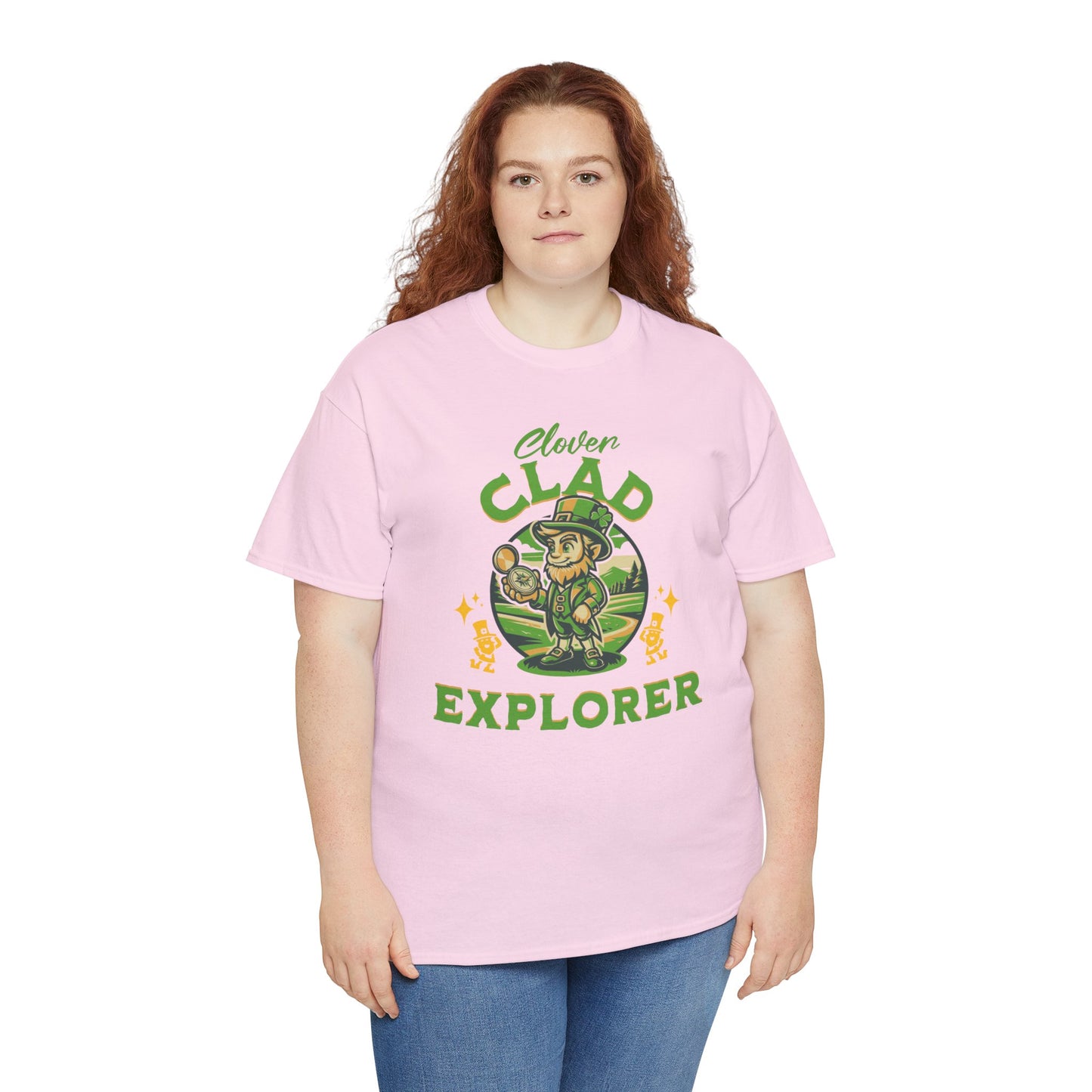 Clover Clad Explorer (Gildan · 5000) Unisex Heavy Cotton Tee