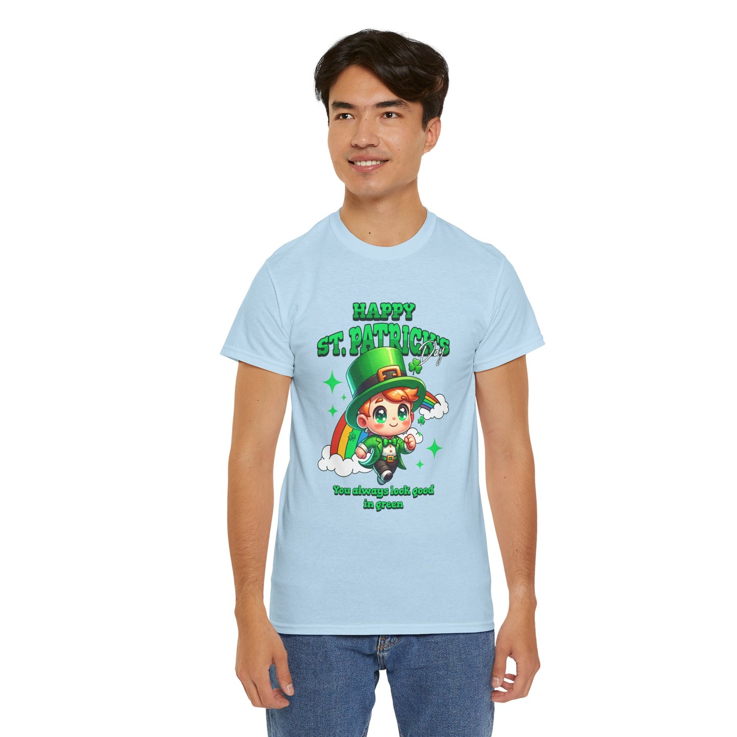 You always look good in green (Gildan · 5000) Unisex Heavy Cotton Tee