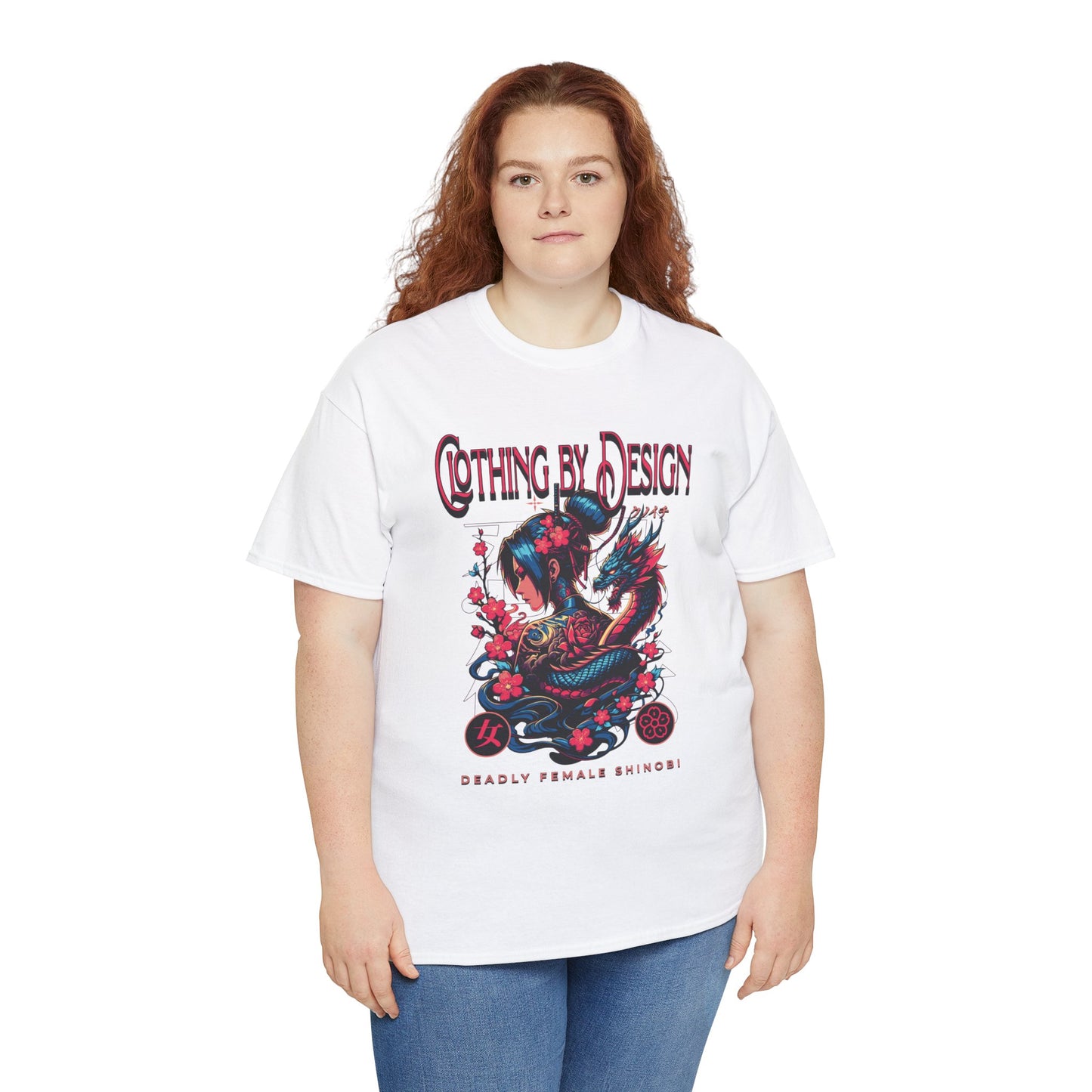 Deadly Female Shinobi (Gildan · 5000) Unisex Heavy Cotton Tee