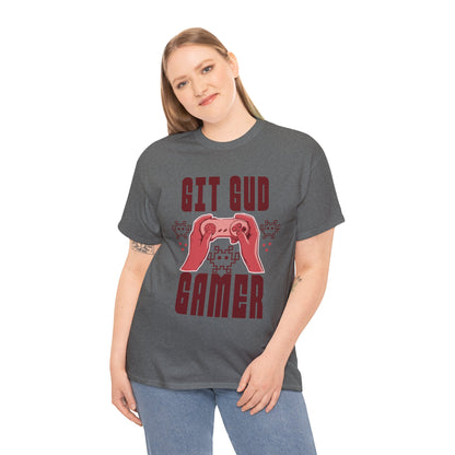 Retro GIT GUD Gamer for Adults (Gildan · 5000) Unisex Heavy Cotton Tee