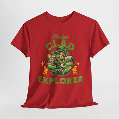 Clover Clad Explorer (Gildan · 5000) Unisex Heavy Cotton Tee