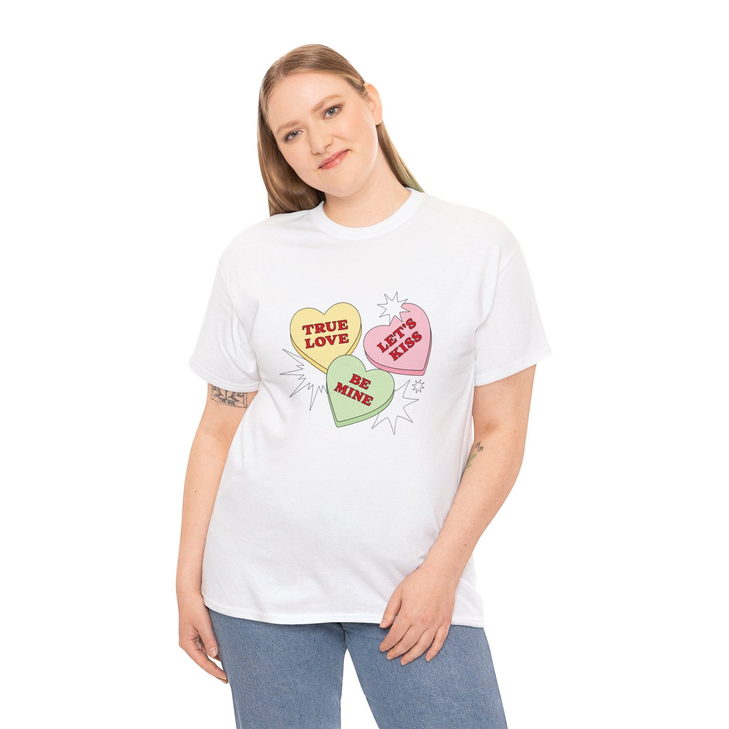 Candy Hearts (Gildan · 5000) Unisex Heavy Cotton Tee