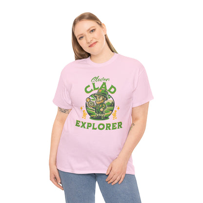 Clover Clad Explorer (Gildan · 5000) Unisex Heavy Cotton Tee