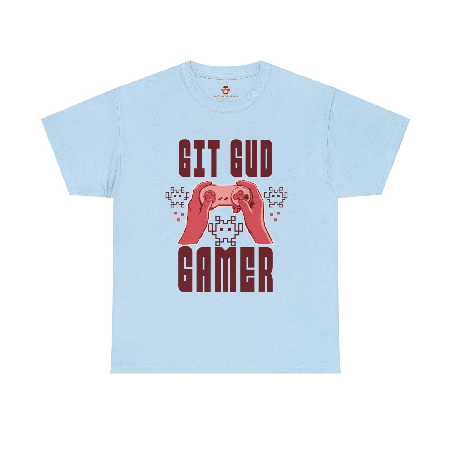 Retro GIT GUD Gamer for Adults (Gildan · 5000) Unisex Heavy Cotton Tee