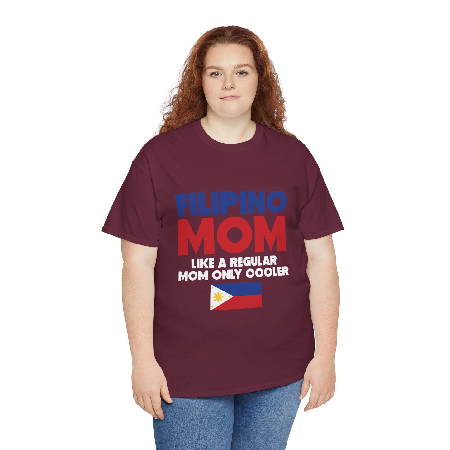 Filipino mom like a regular mom only cooler (Gildan · 5000) Unisex Heavy Cotton Tee