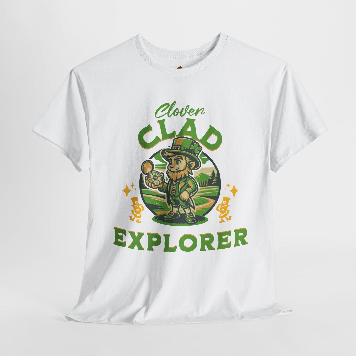 Clover Clad Explorer (Gildan · 5000) Unisex Heavy Cotton Tee