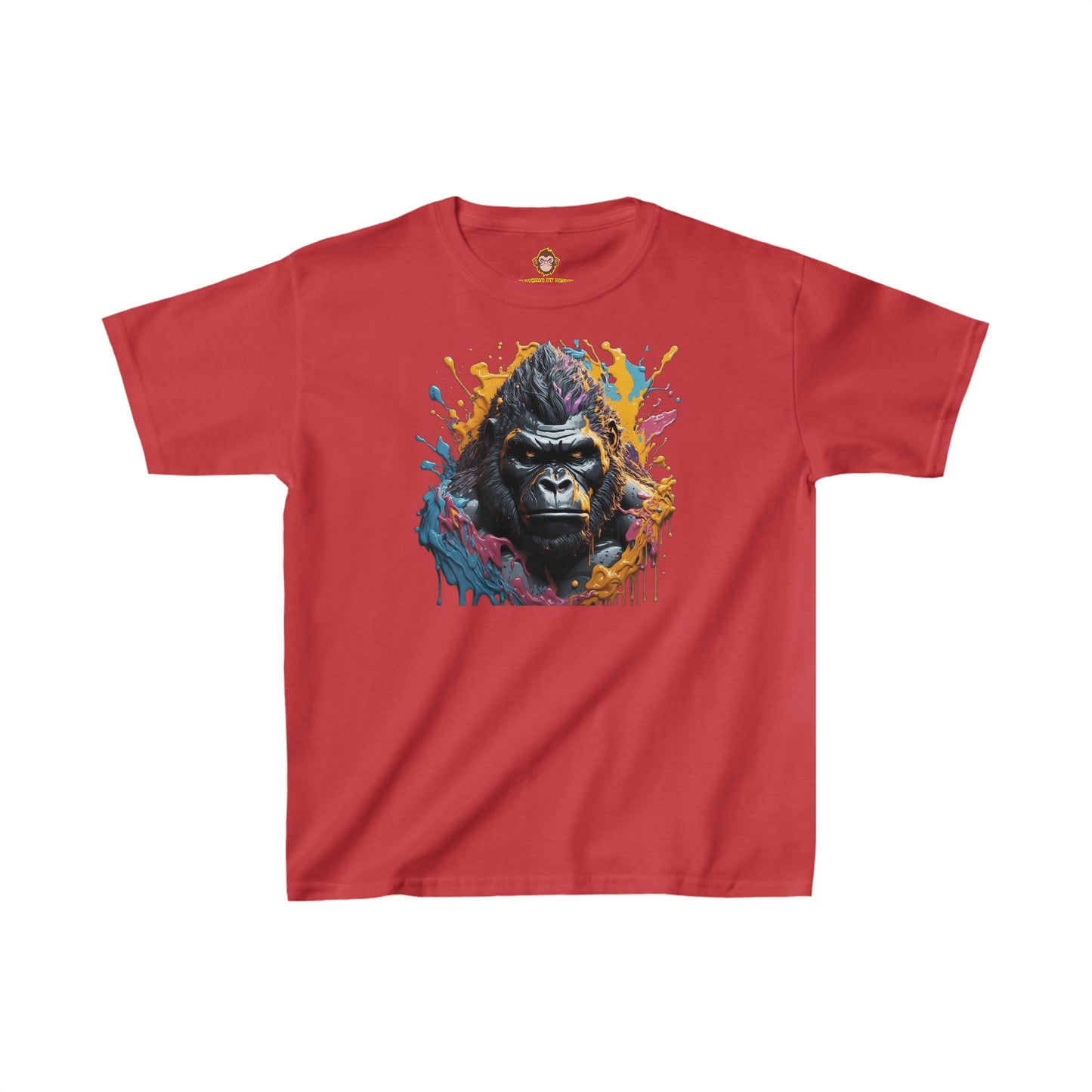 Gorilla dripping paint for Kids (Gildan · 5000B) Heavy Cotton™ Tee