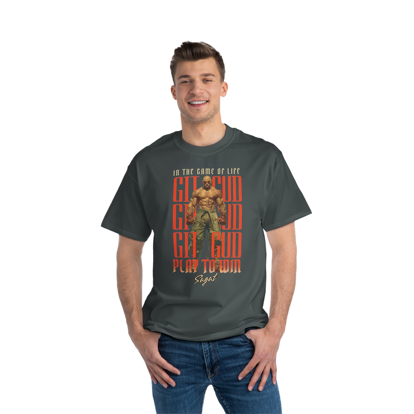 GIT GUD Sagat for Adults 4 Beefy-T® Short-Sleeve T-Shirt