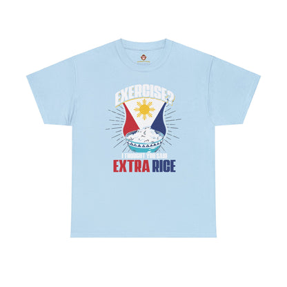 Exercise?  I thought you said extra rice. (Gildan · 5000) Unisex Heavy Cotton Tee