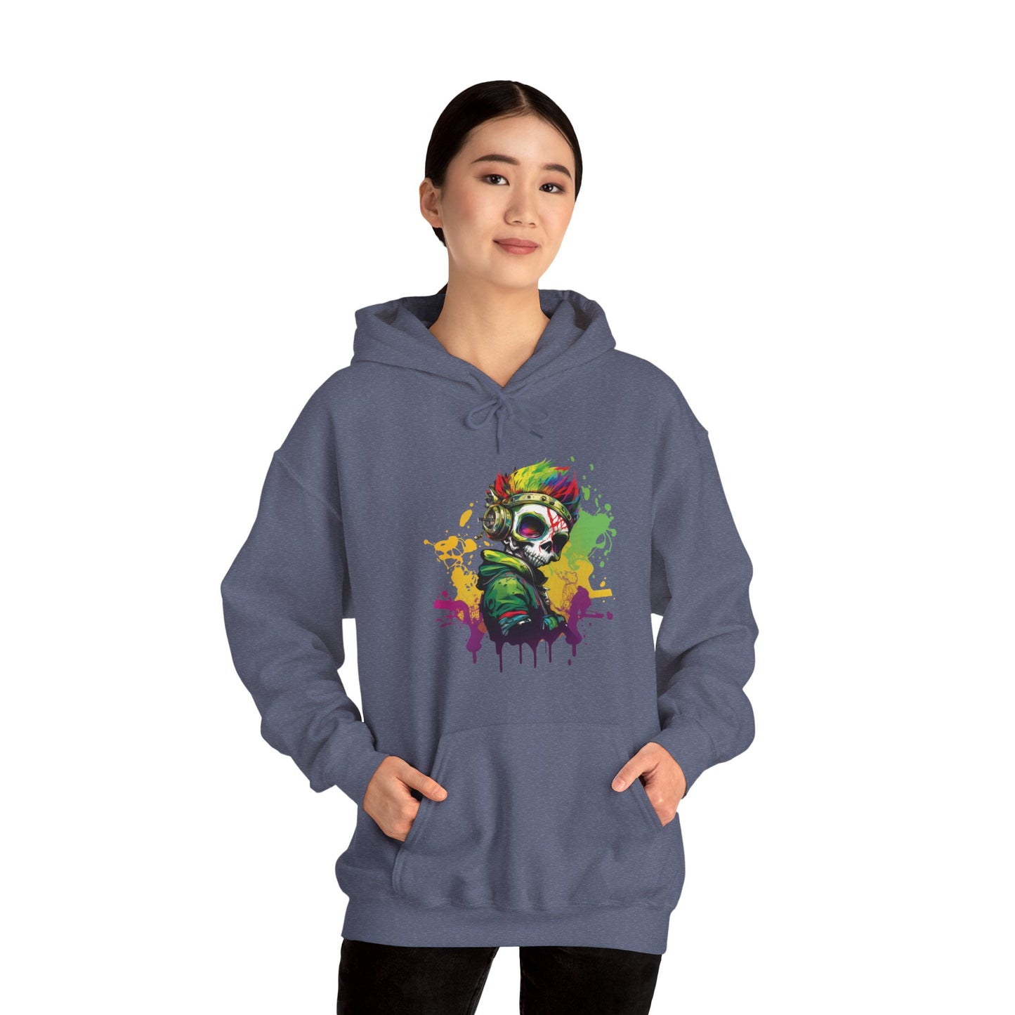 A Colorful Animated Skelly for Adults 1 Unisex Heavy Blend™ Hooded Sweatshirt