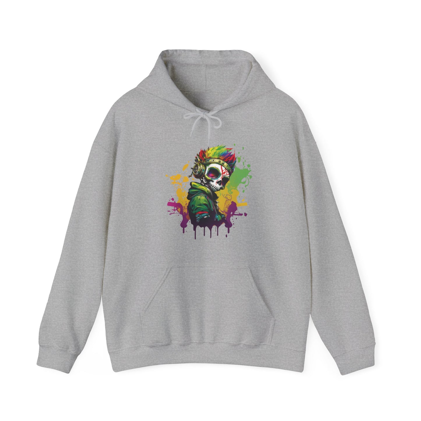 A Colorful Animated Skelly for Adults 1 Unisex Heavy Blend™ Hooded Sweatshirt