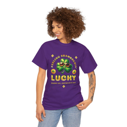 Feeling Shamrockin' Lucky and Blessed (Gildan · 5000) Unisex Heavy Cotton Tee