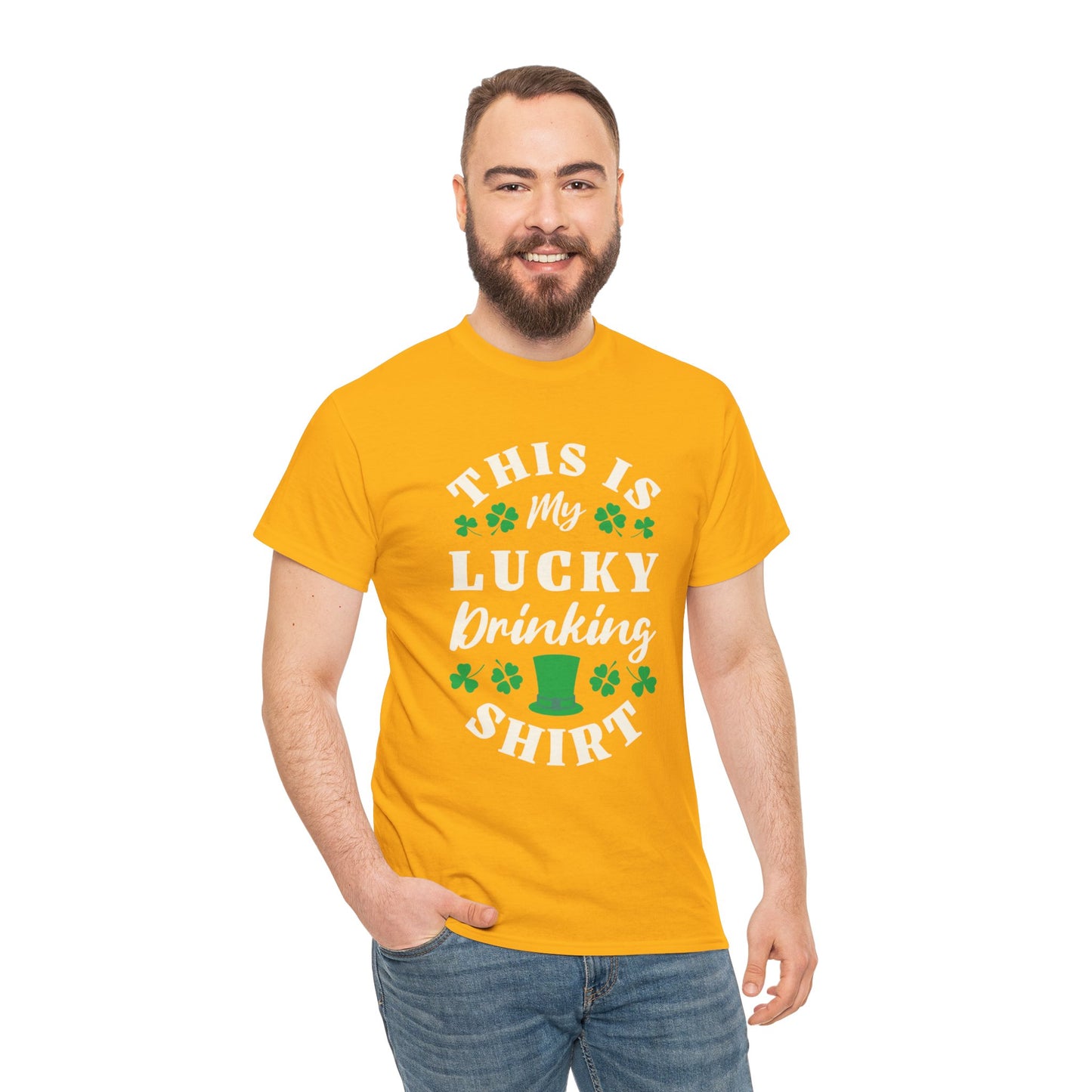 This is my lucky drinking shirt (Gildan · 5000) Unisex Heavy Cotton Tee