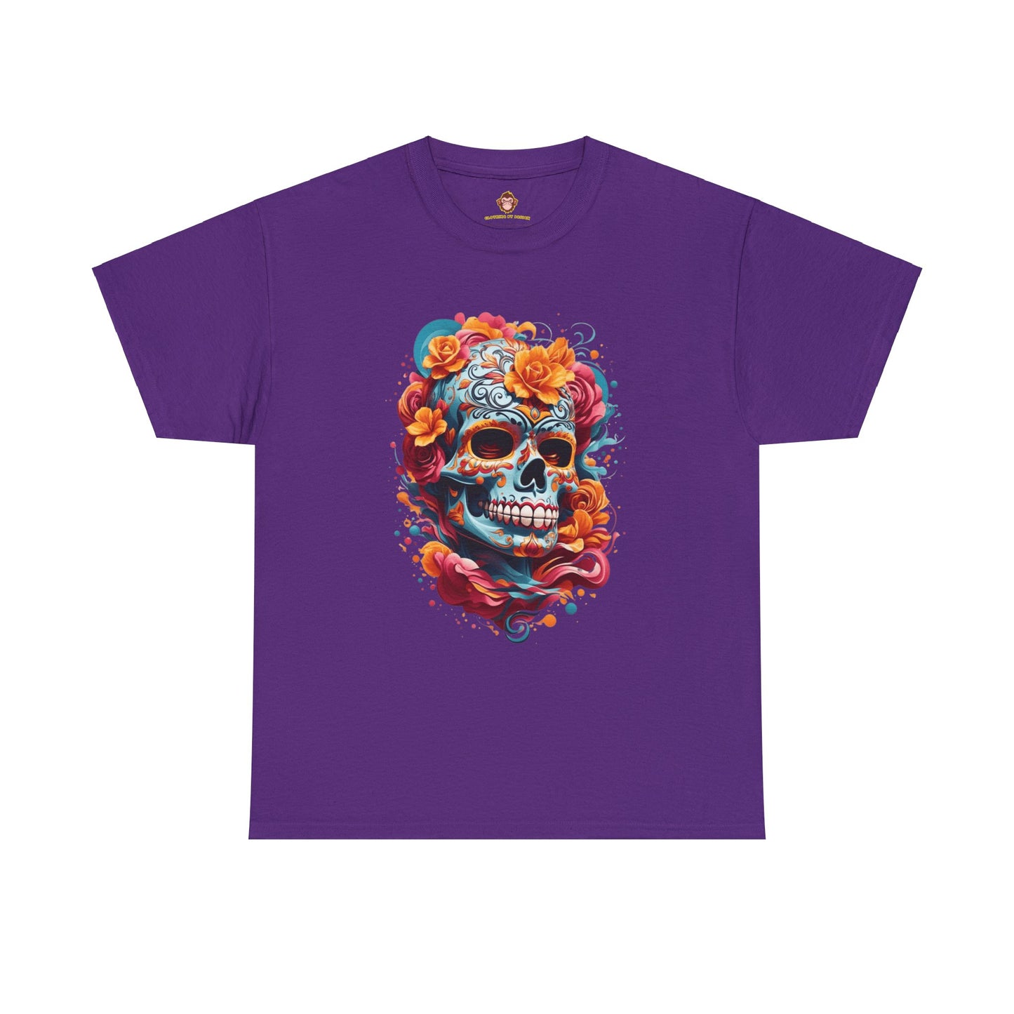 Skeleton with flowers (Gildan · 5000) Unisex Heavy Cotton Tee