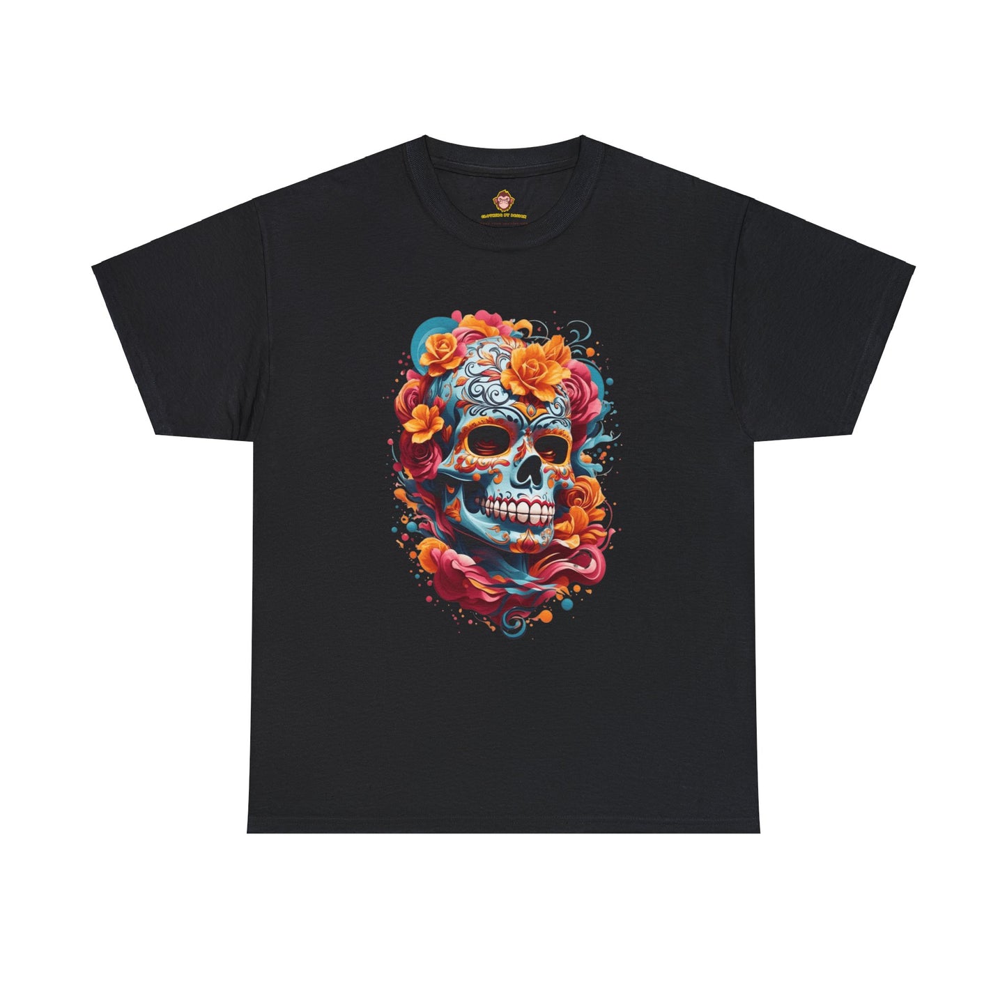 Skeleton with flowers (Gildan · 5000) Unisex Heavy Cotton Tee