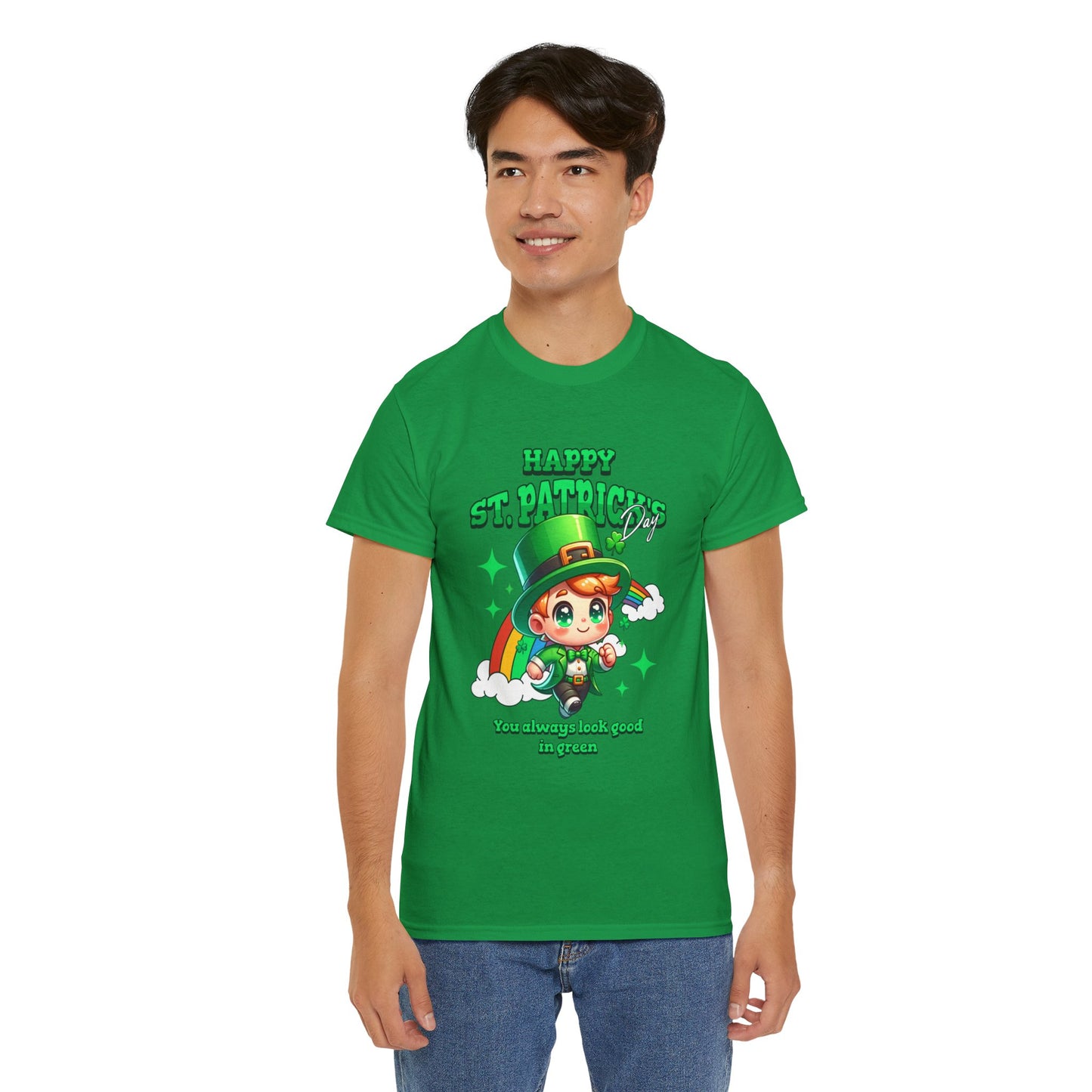 You always look good in green (Gildan · 5000) Unisex Heavy Cotton Tee