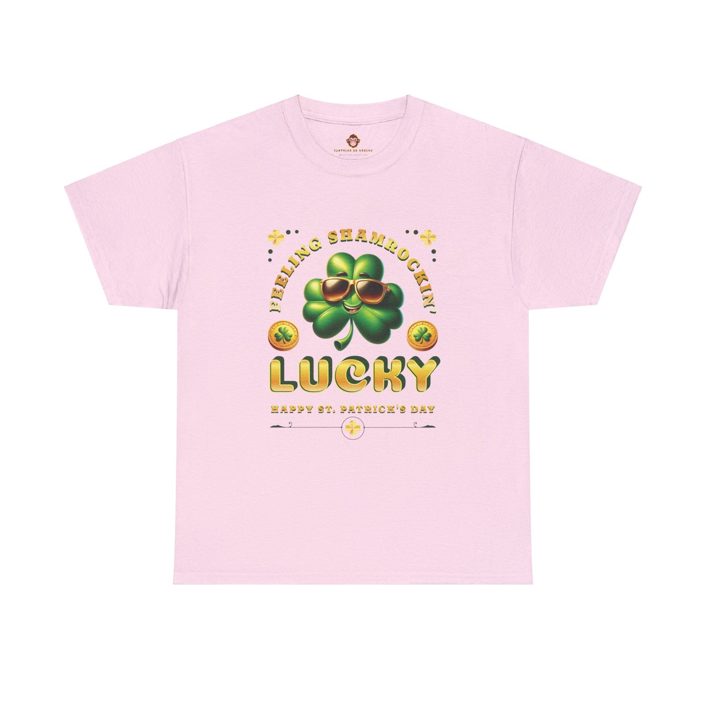 Feeling Shamrockin' Lucky and Blessed (Gildan · 5000) Unisex Heavy Cotton Tee