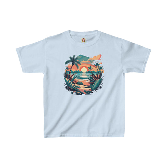 Tropical Beach for kids (Gildan · 5000B) Heavy Cotton™ Tee