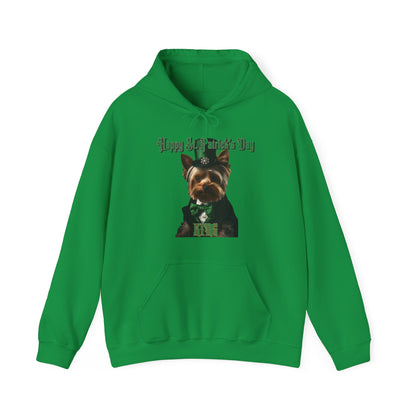 St. Patrick's Day Yorkie 1 for Adults Unisex Heavy Blend™ Hooded Sweatshirt