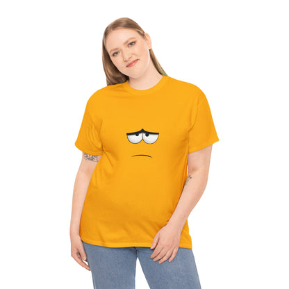 Unhappy Face 1 Unisex Heavy Cotton Tee